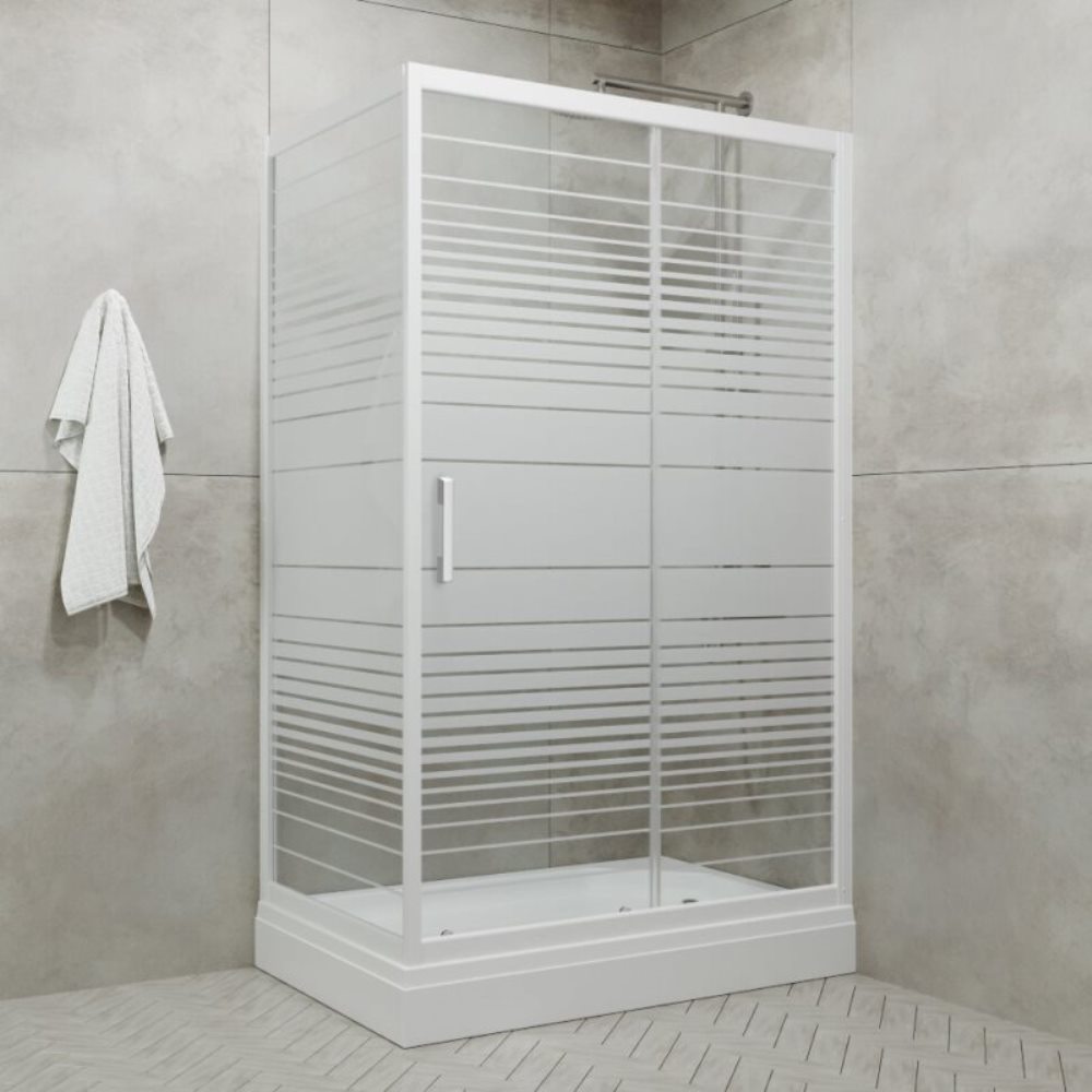 Душевой уголок Triton Фьюжн 100х80 Белый / С узором Щ0000052784 Душевой уголок Triton Фьюжн 100х80 Белый / С узором Щ0000052784 — изображение 2