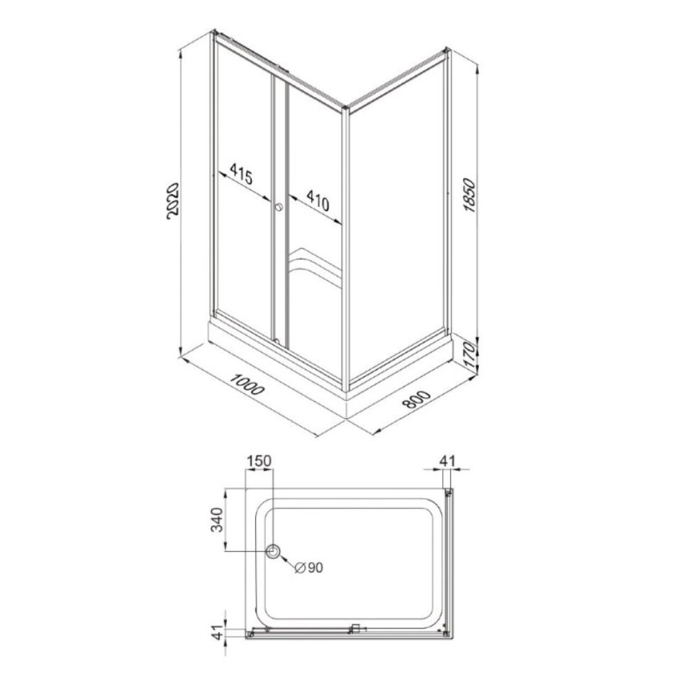 Душевой уголок Triton Фьюжн 100х80 Белый / С узором Щ0000052784 Душевой уголок Triton Фьюжн 100х80 Белый / С узором Щ0000052784 — изображение 4