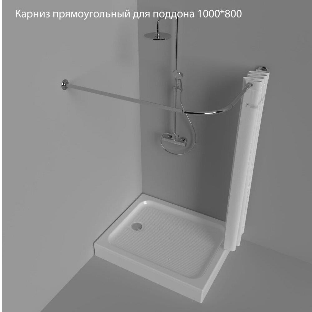 Карниз для поддона Triton ПД25 100х80 Хром Щ0000052855 Карниз для поддона Triton ПД25 100х80 Хром Щ0000052855 — изображение 2