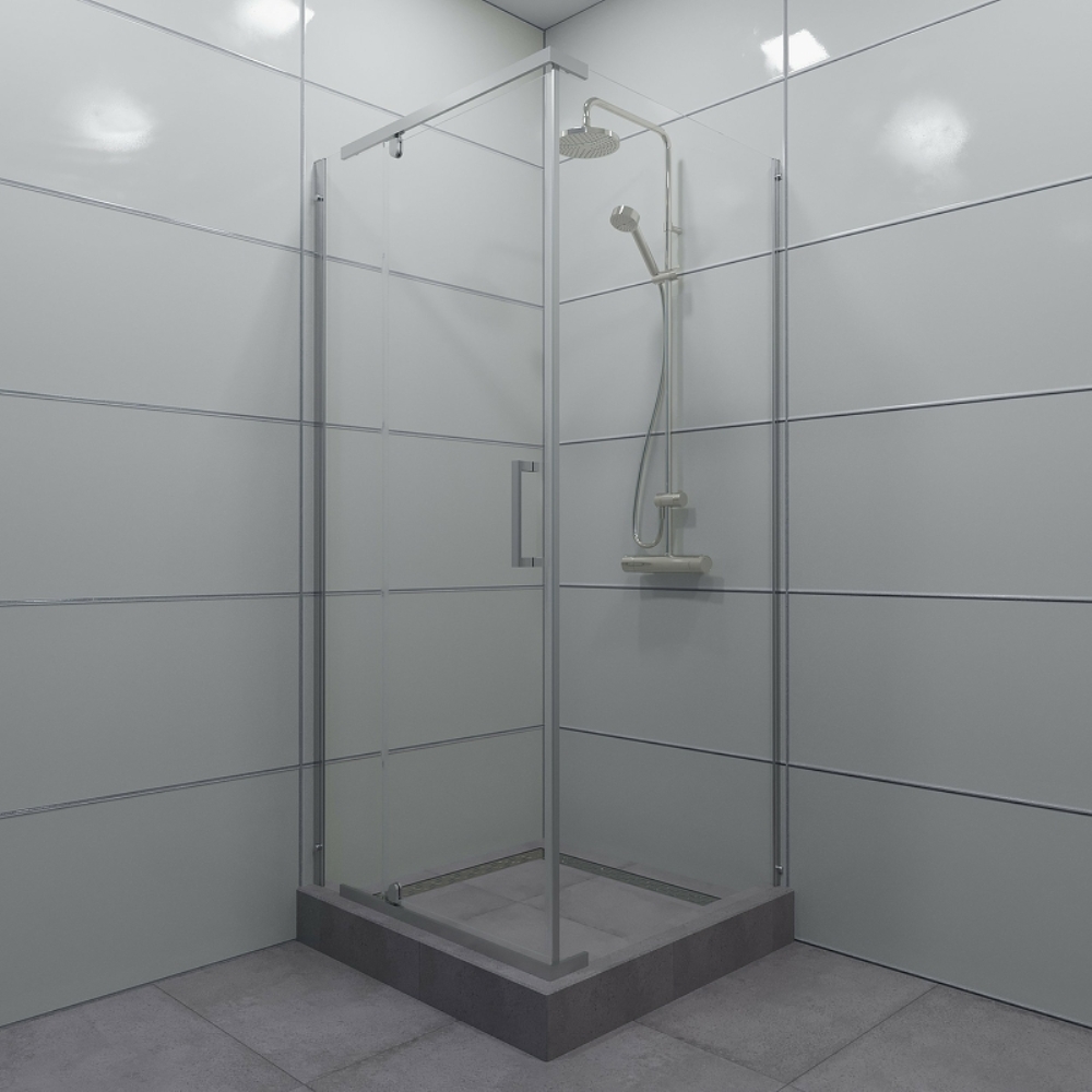 Душевой уголок Triton Терра 88х88 Хром / Прозрачное Щ0000053609 Душевой уголок Triton Терра 88х88 Хром / Прозрачное Щ0000053609 — изображение 2