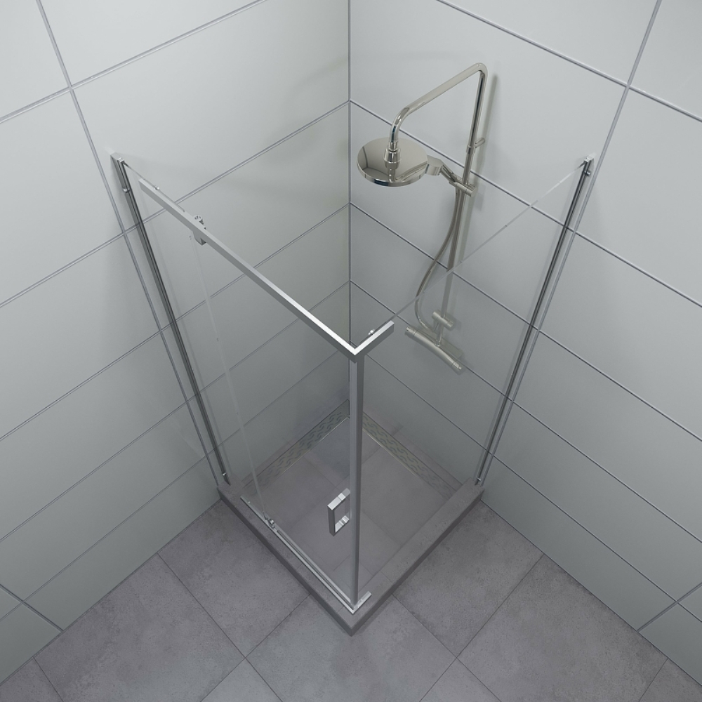 Душевой уголок Triton Терра 88х88 Хром / Прозрачное Щ0000053609 Душевой уголок Triton Терра 88х88 Хром / Прозрачное Щ0000053609 — изображение 3