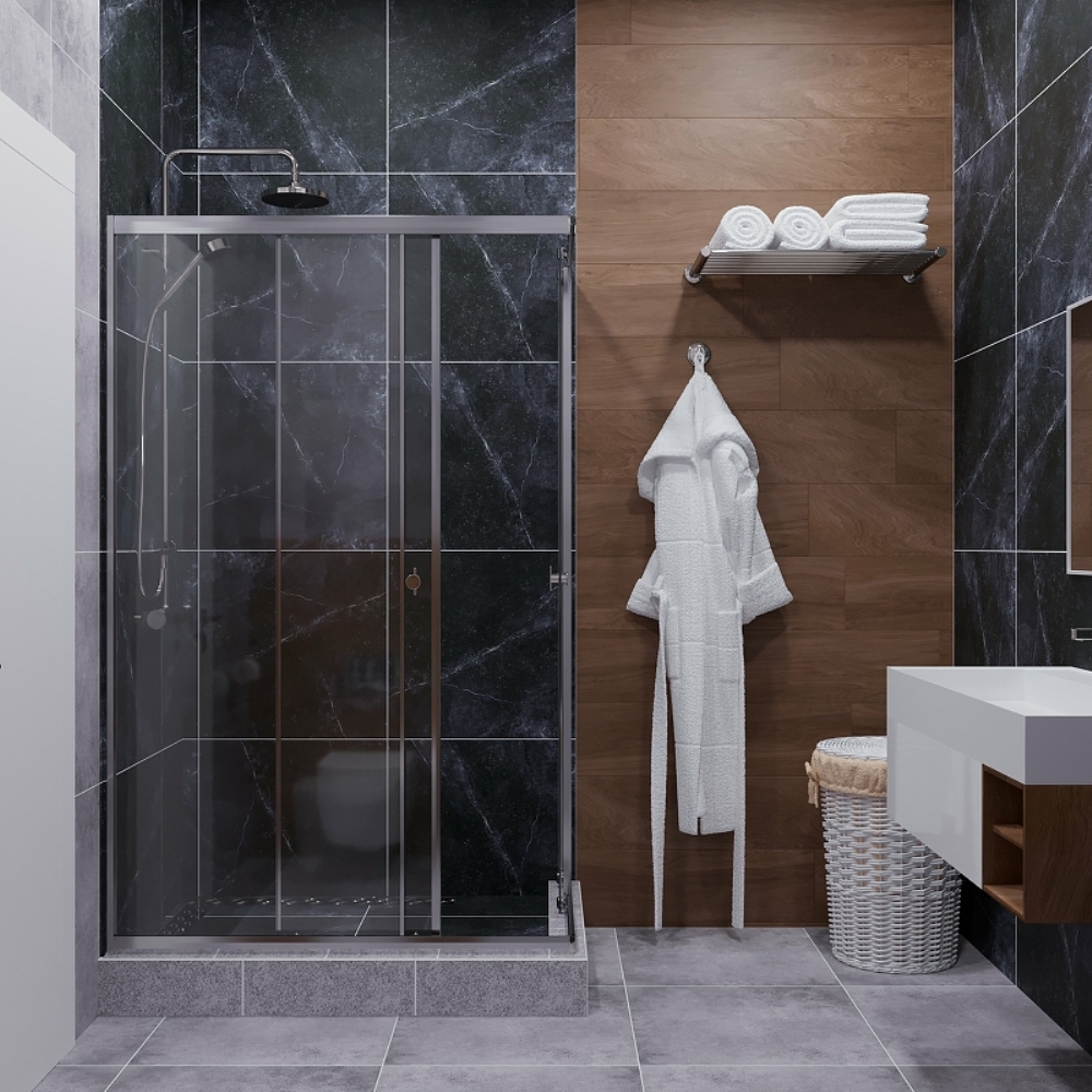 Душевой уголок Triton Вента 99х79 Хром / Прозрачное Щ0000057860 Душевой уголок Triton Вента 99х79 Хром / Прозрачное Щ0000057860 — изображение 3