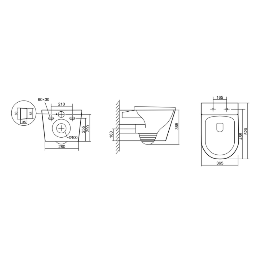 Унитаз подвесной Triton Verso Белый глянцевый Щ0000057971 Унитаз подвесной Triton Verso Белый глянцевый Щ0000057971 — изображение 4