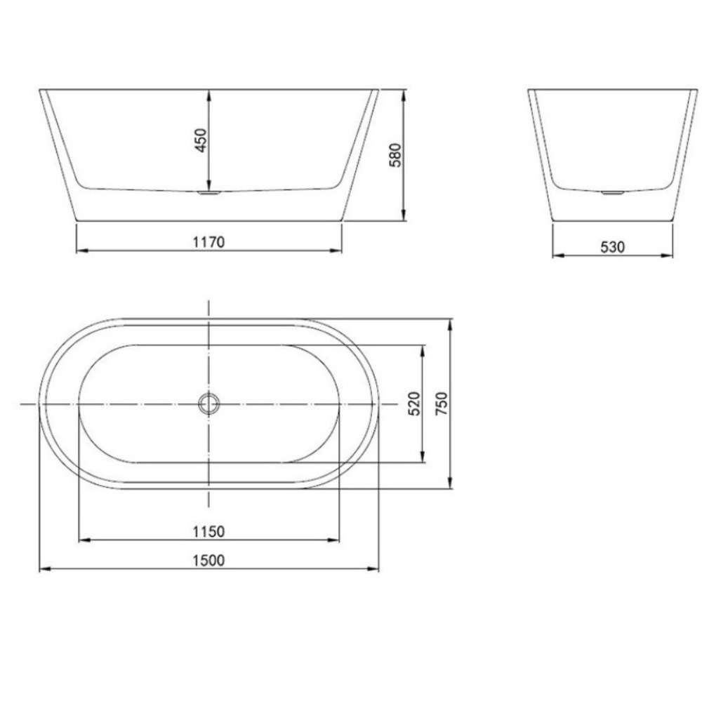 Ванна акриловая Triton Oasis 150х75 Белый глянцевый Щ0000059142 Ванна акриловая Triton Oasis 150х75 Белый глянцевый Щ0000059142 — изображение 4