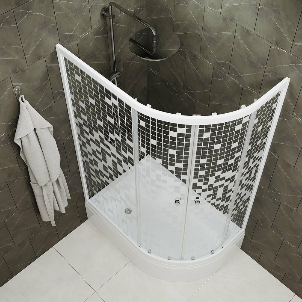 Душевой уголок Triton Коралл 120х80 Белый / С узором Щ0000061782 Душевой уголок Triton Коралл 120х80 Белый / С узором Щ0000061782 — изображение 2