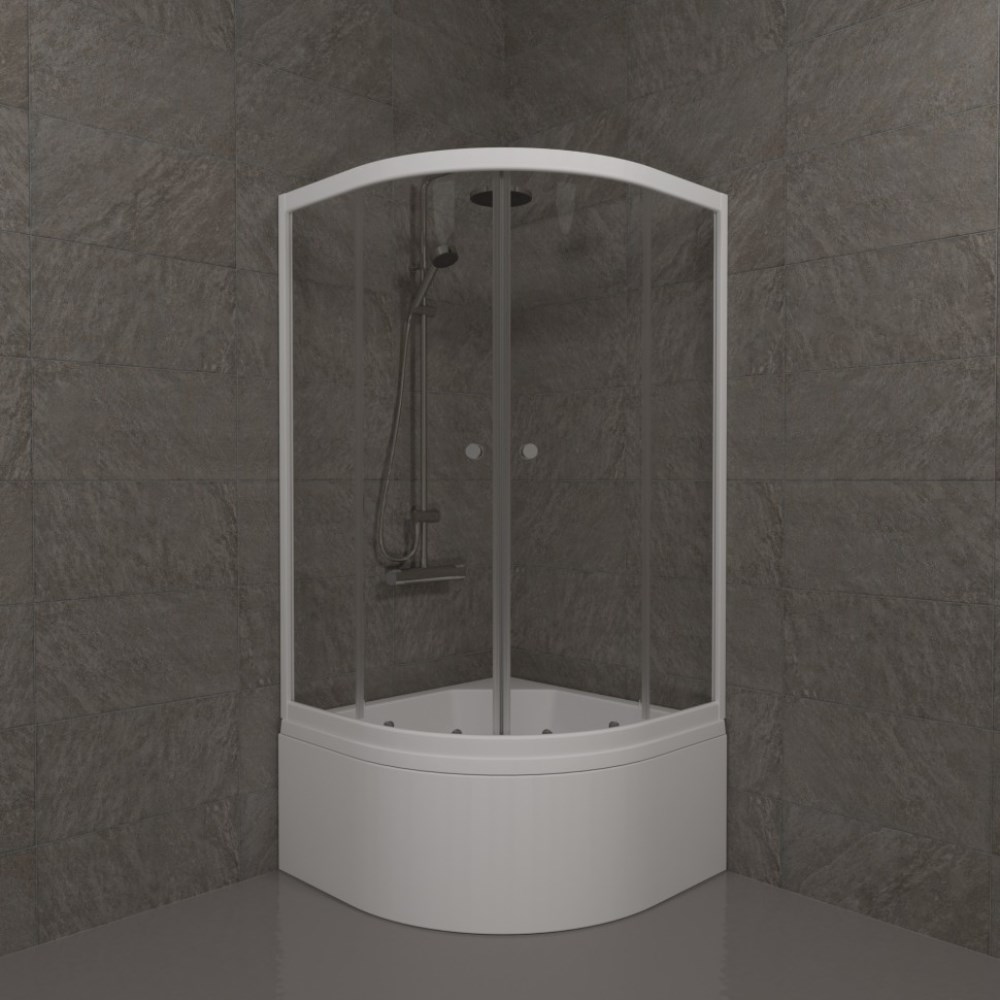 Душевой уголок Triton Ультра 90х90 с поддоном Б Белый / Прозрачное Щ0000061800 Душевой уголок Triton Ультра 90х90 с поддоном Б Белый / Прозрачное Щ0000061800