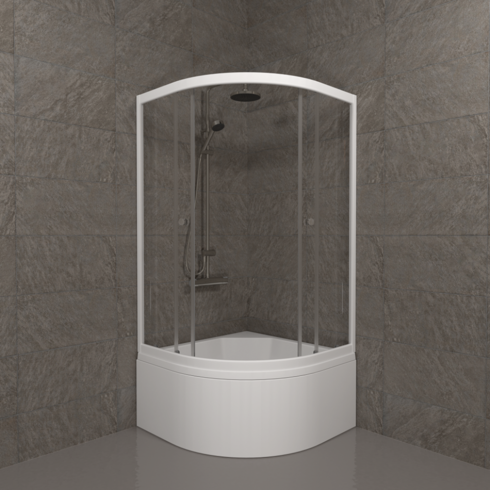 Душевой уголок Triton Ультра 90х90 с поддоном Б Белый / Прозрачное Щ0000061800 Душевой уголок Triton Ультра 90х90 с поддоном Б Белый / Прозрачное Щ0000061800 — изображение 2