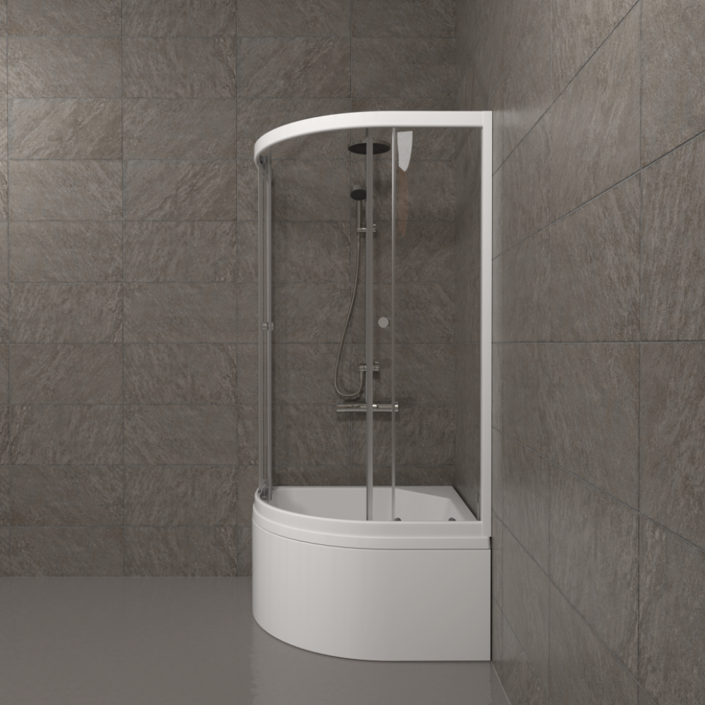 Душевой уголок Triton Ультра 90х90 с поддоном Б Белый / Прозрачное Щ0000061800 Душевой уголок Triton Ультра 90х90 с поддоном Б Белый / Прозрачное Щ0000061800 — изображение 3