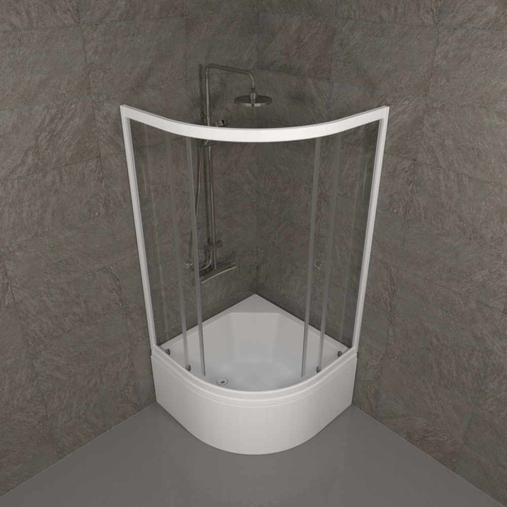 Душевой уголок Triton Ультра 90х90 с поддоном Б Белый / Прозрачное Щ0000061800 Душевой уголок Triton Ультра 90х90 с поддоном Б Белый / Прозрачное Щ0000061800 — изображение 4