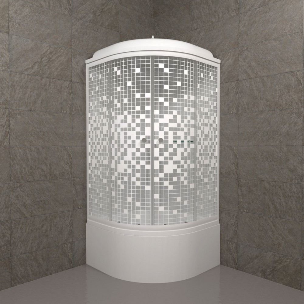 Душевая кабина Triton Мозайка Б 90х90 Белый / С рисунком Щ0000061834 Душевая кабина Triton Мозайка Б 90х90 Белый / С рисунком Щ0000061834