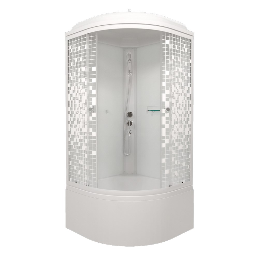 Душевая кабина Triton Мозайка Б 90х90 Белый / С рисунком Щ0000061834 Душевая кабина Triton Мозайка Б 90х90 Белый / С рисунком Щ0000061834 — изображение 2