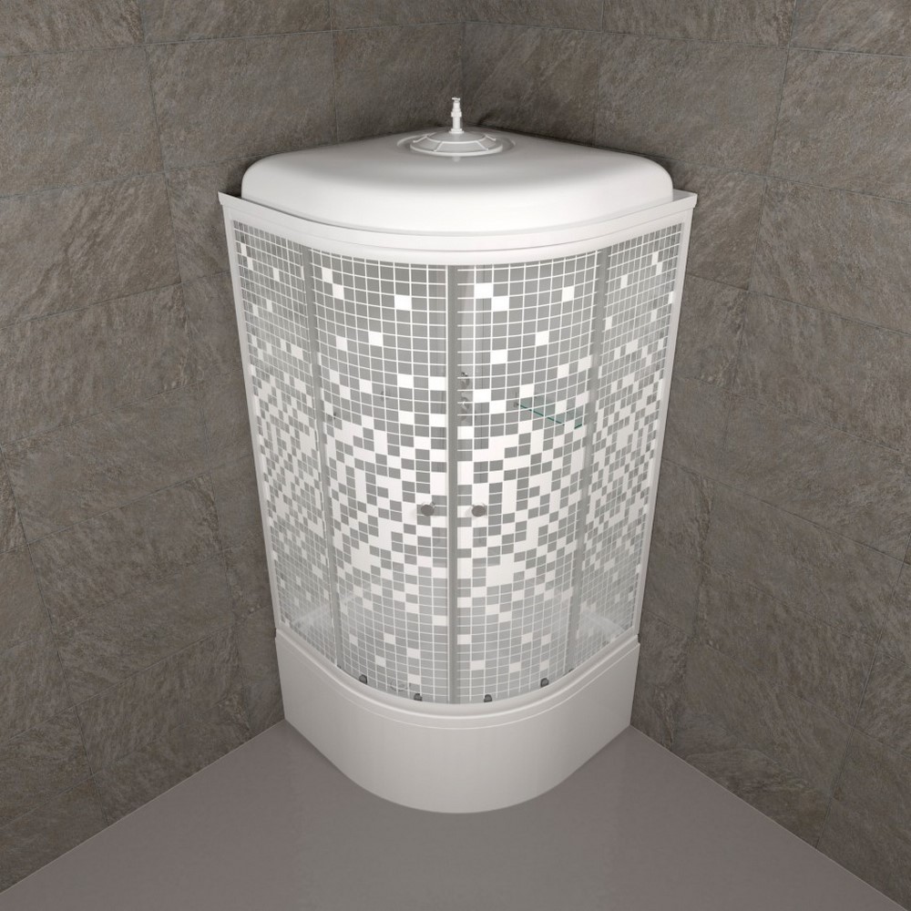 Душевая кабина Triton Мозайка Б 90х90 Белый / С рисунком Щ0000061834 Душевая кабина Triton Мозайка Б 90х90 Белый / С рисунком Щ0000061834 — изображение 3