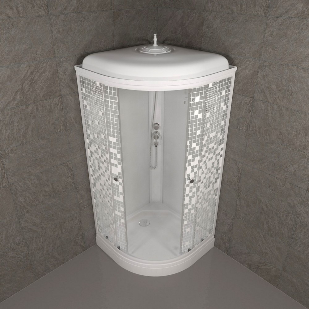 Душевая кабина Triton Мозайка А 90х90 Белый / С рисунком Щ0000061840 Душевая кабина Triton Мозайка А 90х90 Белый / С рисунком Щ0000061840 — изображение 4