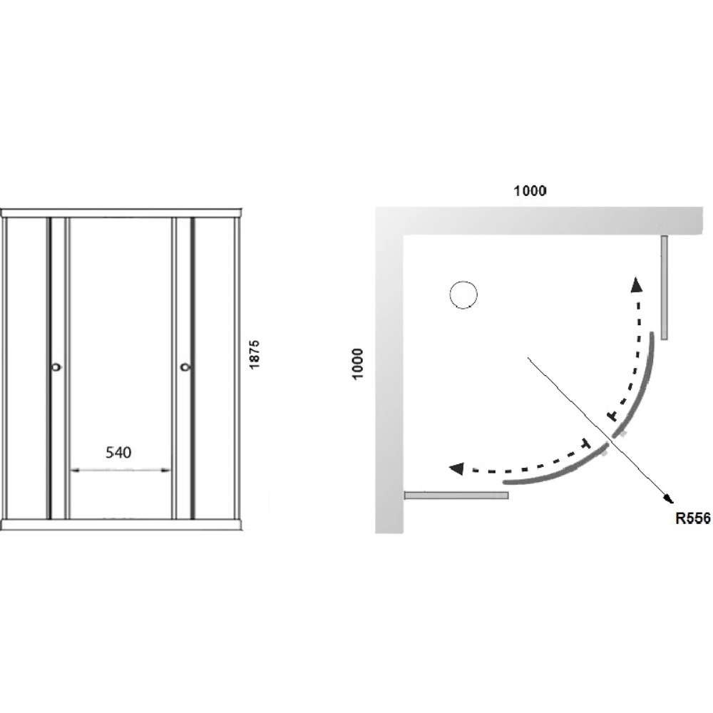 Душевой уголок Triton Полосы 100х100 Белый / С узором Щ0000064827 Душевой уголок Triton Полосы 100х100 Белый / С узором Щ0000064827 — изображение 3