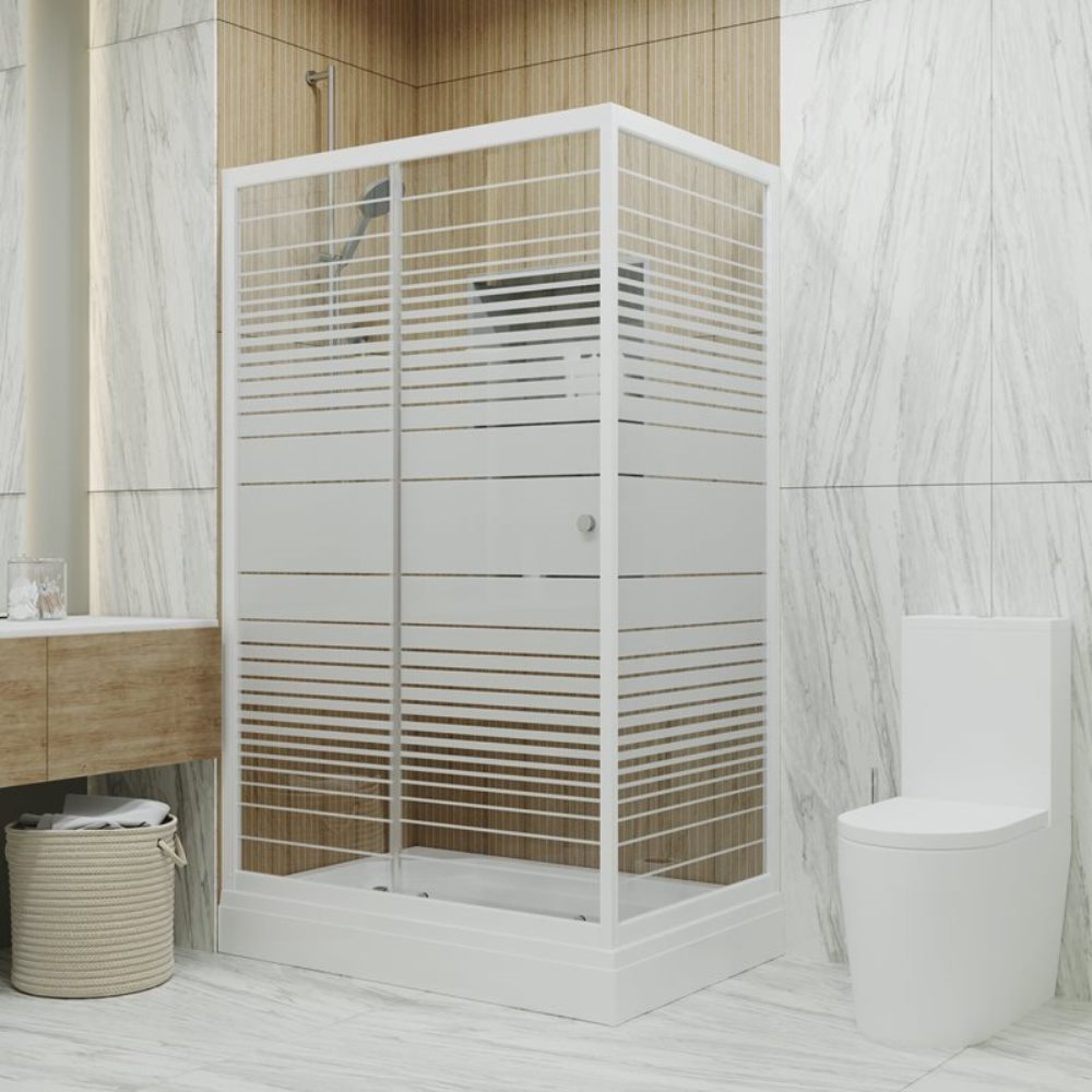 Душевой уголок Triton Фьюжн 100х80 Белый / С узором Щ0000064850 Душевой уголок Triton Фьюжн 100х80 Белый / С узором Щ0000064850 — изображение 2