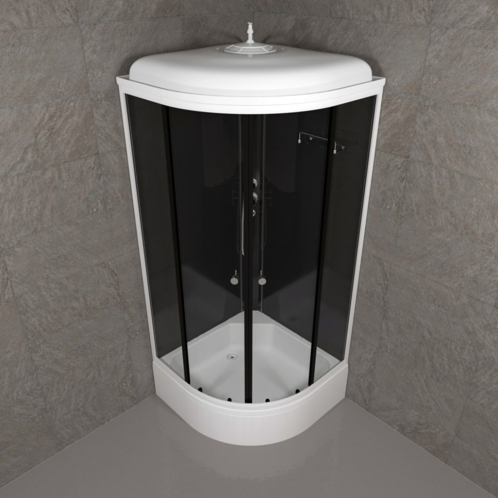 Душевая кабина Triton Топ В 90х90 Черный / Прозрачное Щ0000065702 Душевая кабина Triton Топ В 90х90 Черный / Прозрачное Щ0000065702 — изображение 3