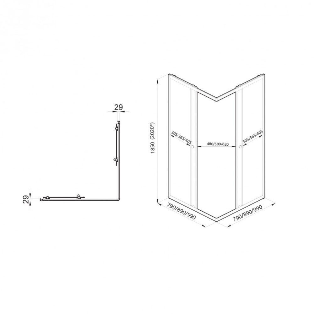 Душевой уголок Triton Вента 90х90 Хром / Матовое Щ0000067979 Душевой уголок Triton Вента 90х90 Хром / Матовое Щ0000067979 — изображение 4