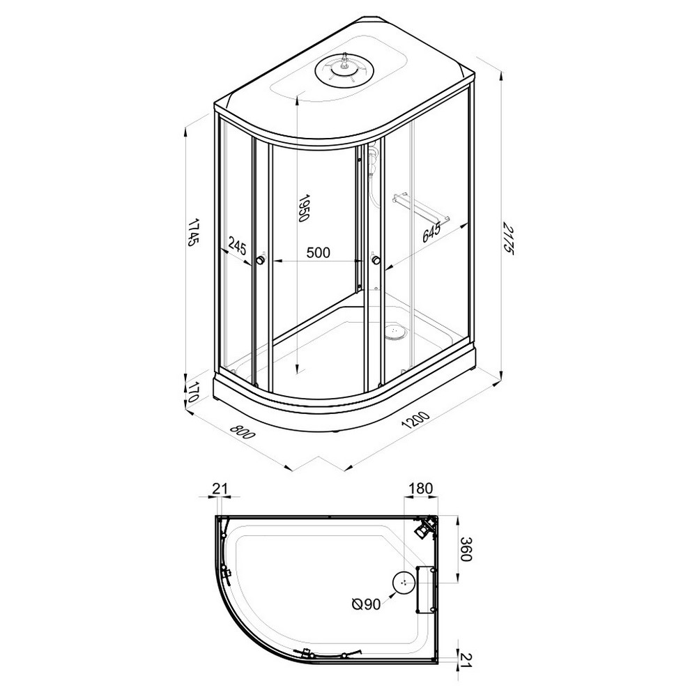Душевая кабина Triton Коралл-Лайт А 120х80 правая Белый / Матовый Щ0000068946 Душевая кабина Triton Коралл-Лайт А 120х80 правая Белый / Матовый Щ0000068946 — изображение 4