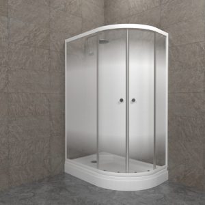 Душевой уголок Triton Коралл-Лайт 120х80 левый с поддоном А Белый / Матовый Щ0000068949