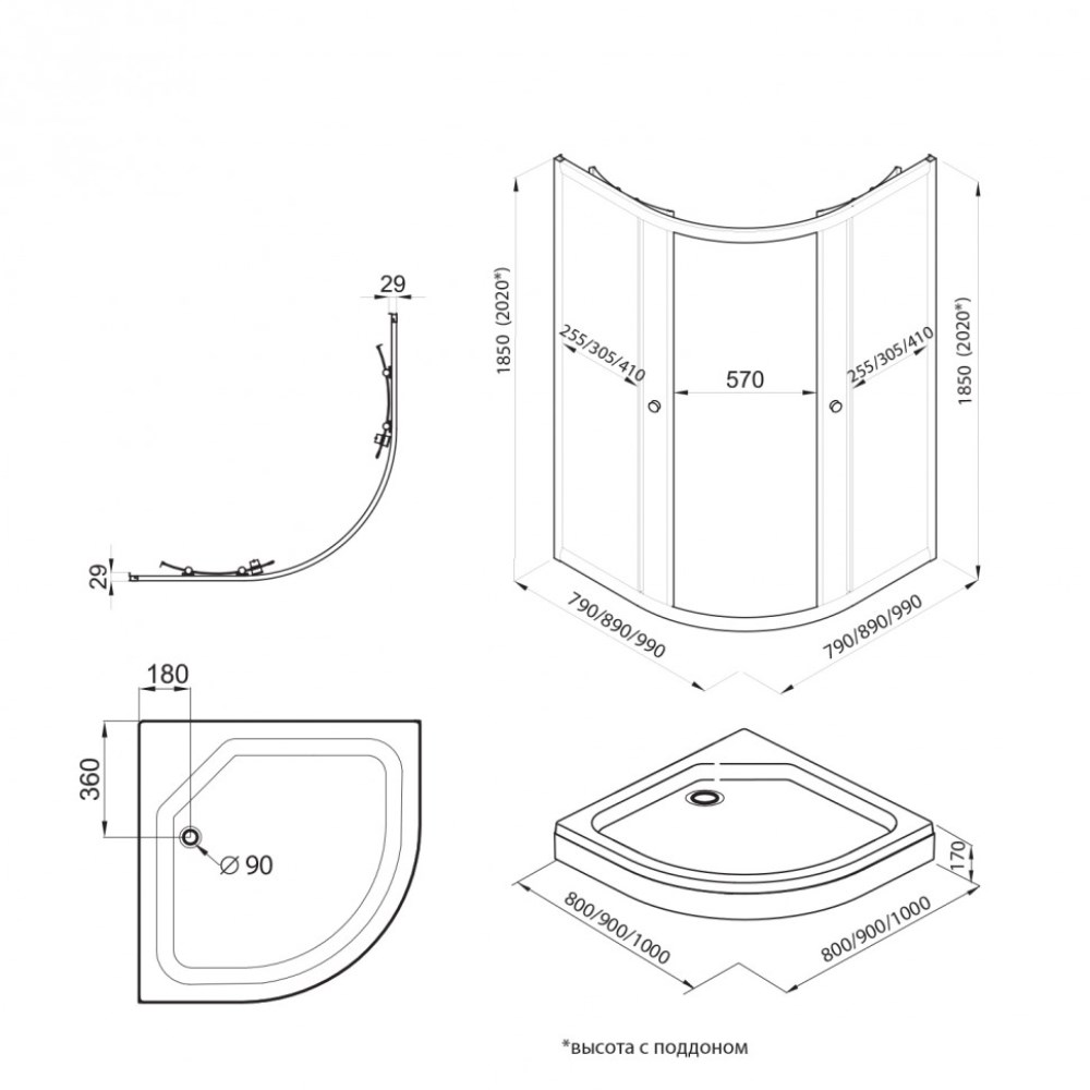 Душевой уголок Triton Альфа 90х90 с поддоном Золото / Прозрачное Щ0000073921 Душевой уголок Triton Альфа 90х90 с поддоном Золото / Прозрачное Щ0000073921 — изображение 4