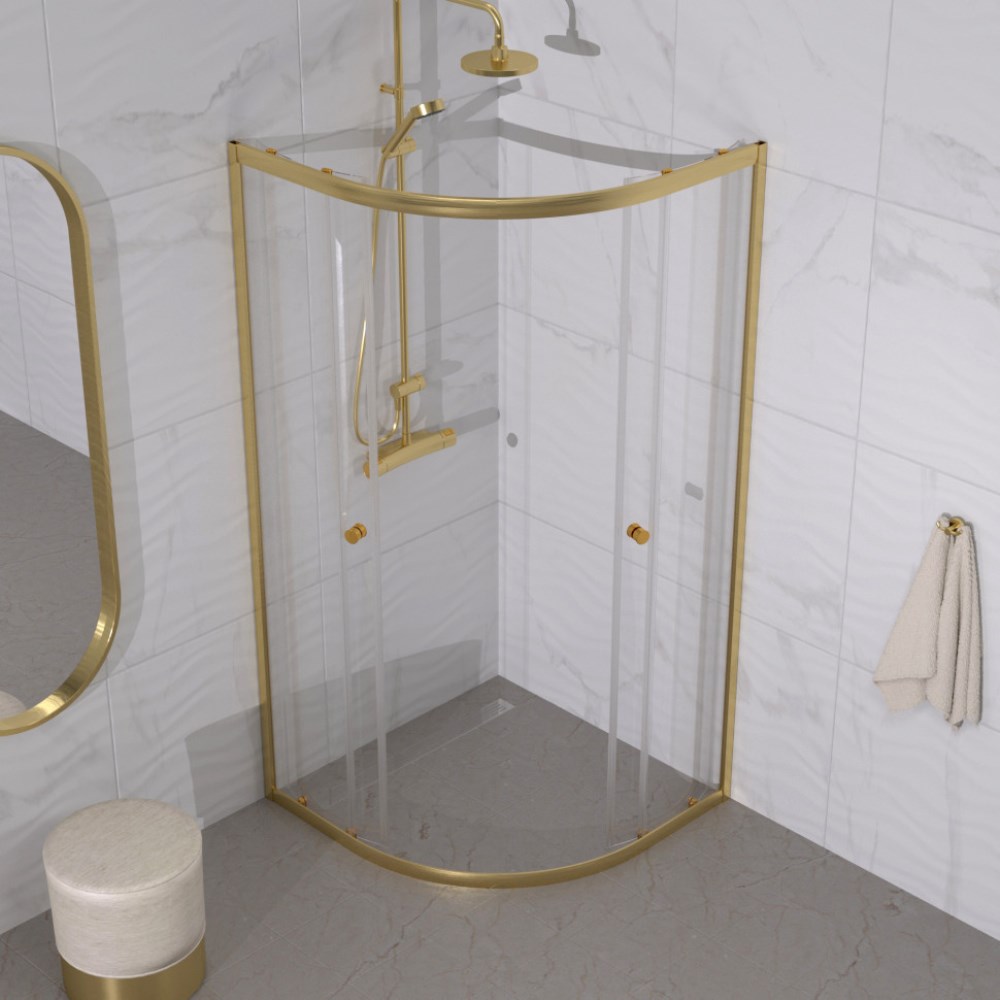 Душевой уголок Triton Альфа 90х90 Золото / Прозрачное Щ0000073922 Душевой уголок Triton Альфа 90х90 Золото / Прозрачное Щ0000073922 — изображение 4