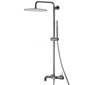 Душевая система Knotlor Elixir с изливом Вороненая сталь SS-33/GM