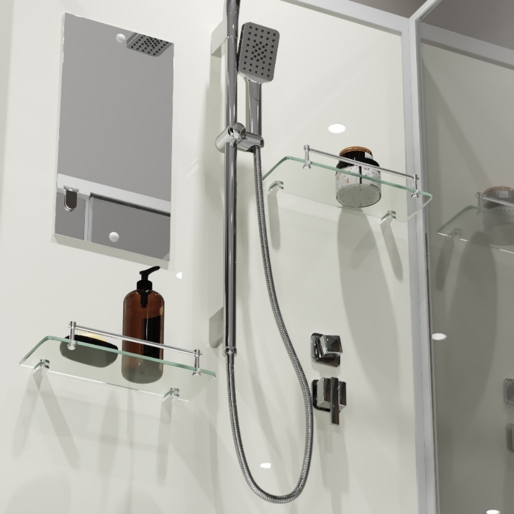 Душевая кабина Niagara Standart 100х100 Белый / Прозрачное ST100/15Q/BK Душевая кабина Niagara Standart 100х100 Белый / Прозрачное ST100/15Q/BK — изображение 3