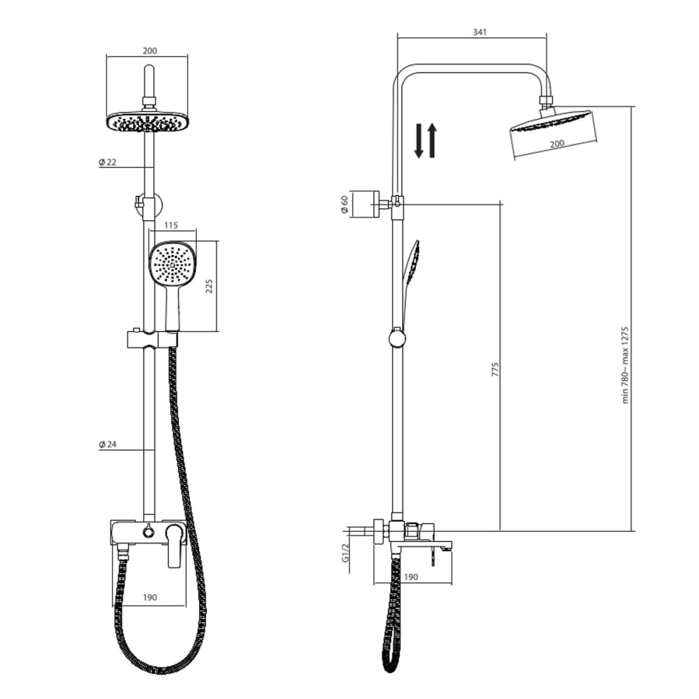 Душевая система Rush Socotra с изливом Хром глянцевый ST4235-40 Душевая система Rush Socotra с изливом Хром глянцевый ST4235-40 — изображение 3