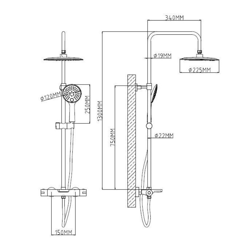 Душевая система Esko Singapore Хром глянцевый STT5054 Душевая система Esko Singapore Хром глянцевый STT5054 — изображение 4