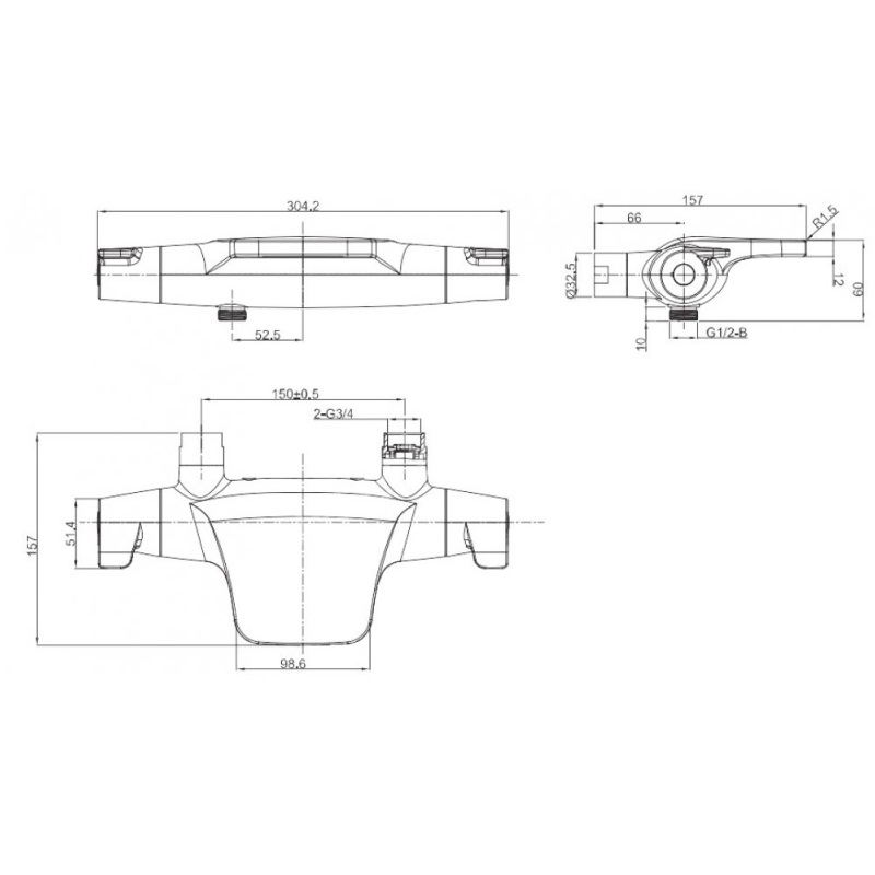 Смеситель для ванны Esko Mikros Хром глянцевый T5054 Смеситель для ванны Esko Mikros Хром глянцевый T5054 — изображение 3