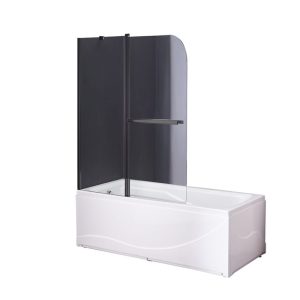 Шторка для ванны Taliente TA 120 Черный / Прозрачное TA-1214CB