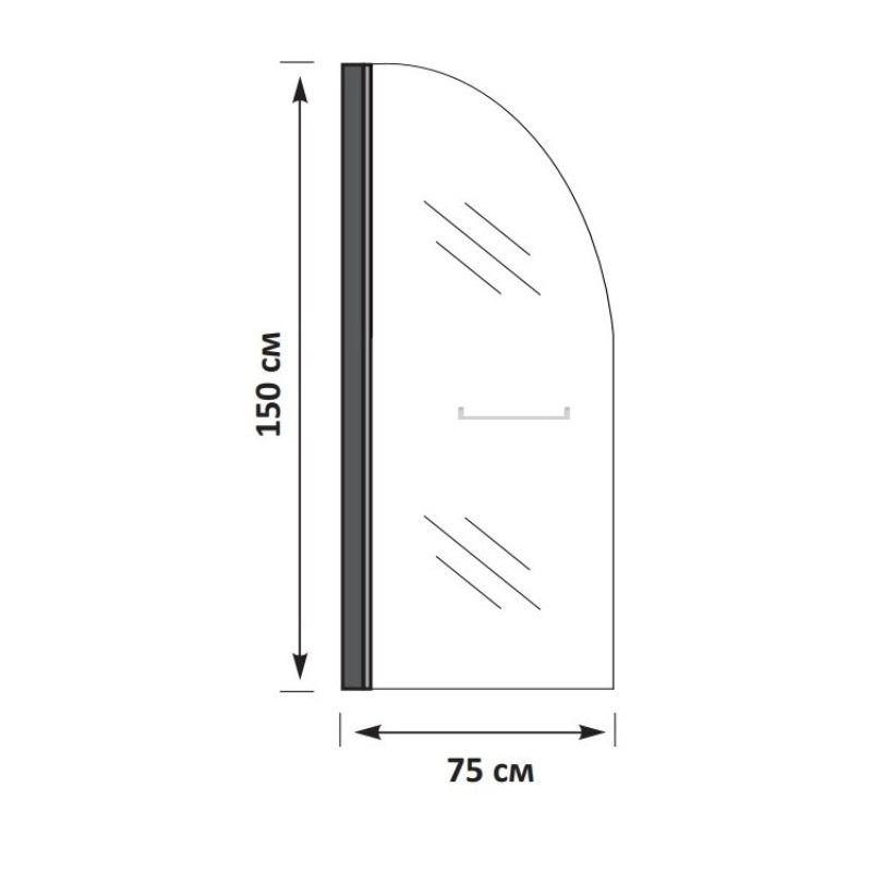 Шторка для ванны Taliente TA 75 Хром / Прозрачное TA-7515CP Шторка для ванны Taliente TA 75 Хром / Прозрачное TA-7515CP — изображение 3