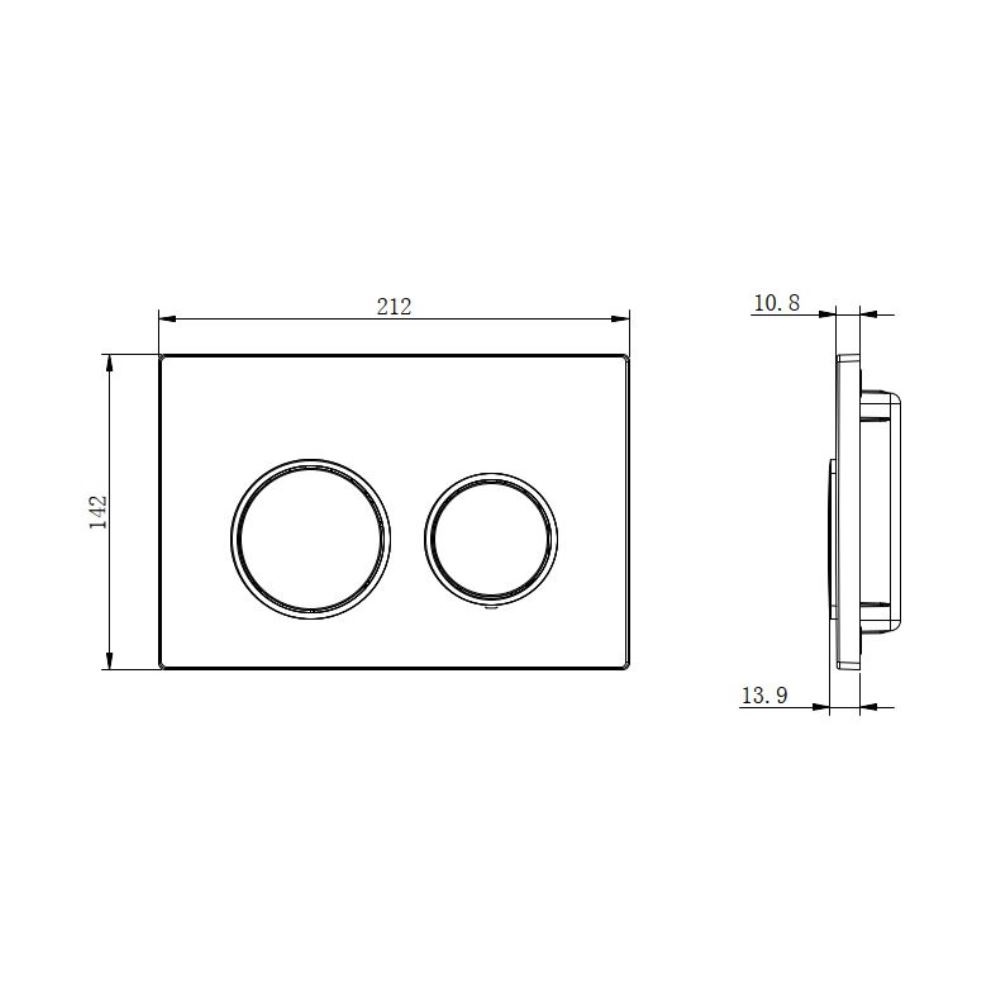 Клавиша смыва Aquatek Small для инсталляции с верхней кнопкой Черный матовый TDI-0000003 Клавиша смыва Aquatek Small для инсталляции с верхней кнопкой Черный матовый TDI-0000003 — изображение 2