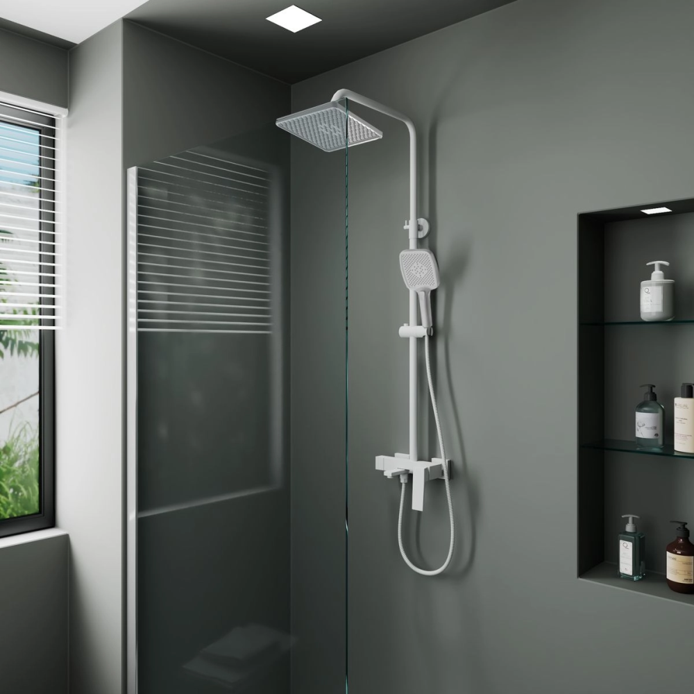 Душевая система Rush Thira с изливом Белый матовый TR3635-50White Душевая система Rush Thira с изливом Белый матовый TR3635-50White — изображение 2