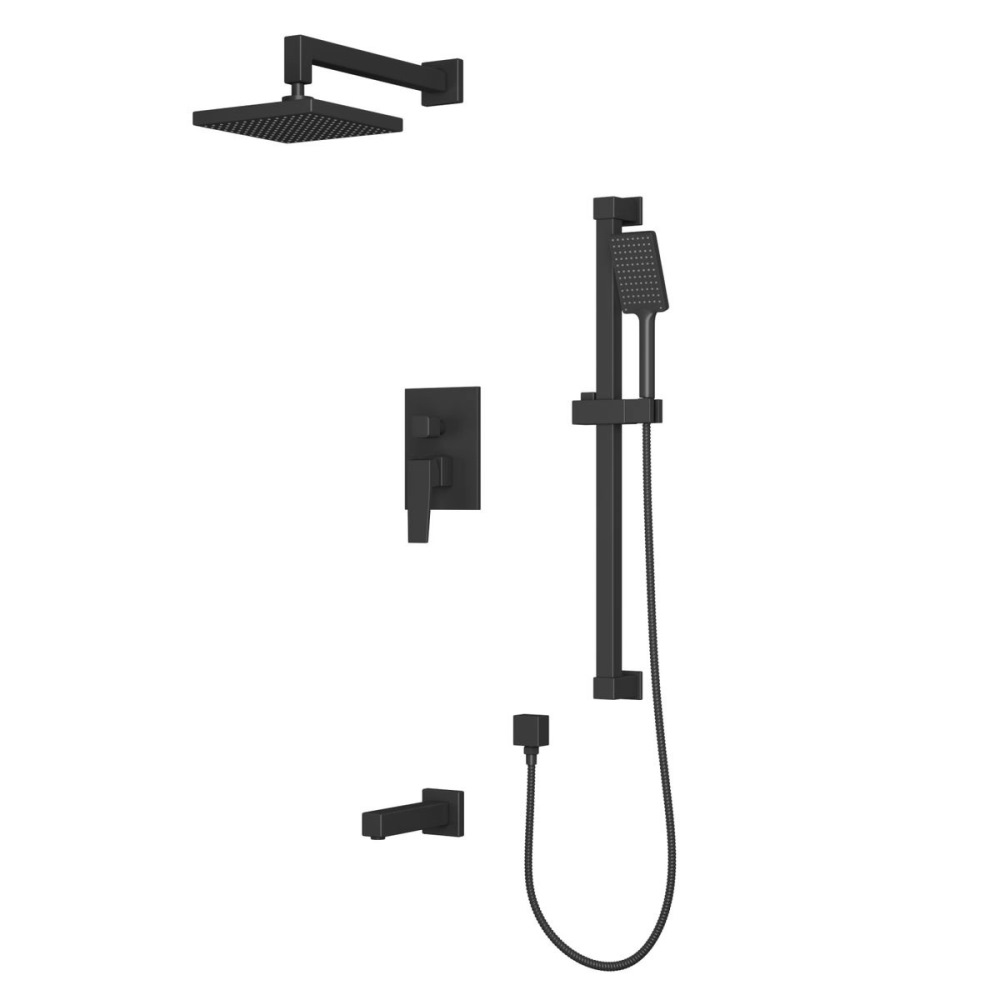 Душевая встройка Rush Thira с изливом Черный матовый TR3635-60Black Душевая встройка Rush Thira с изливом Черный матовый TR3635-60Black