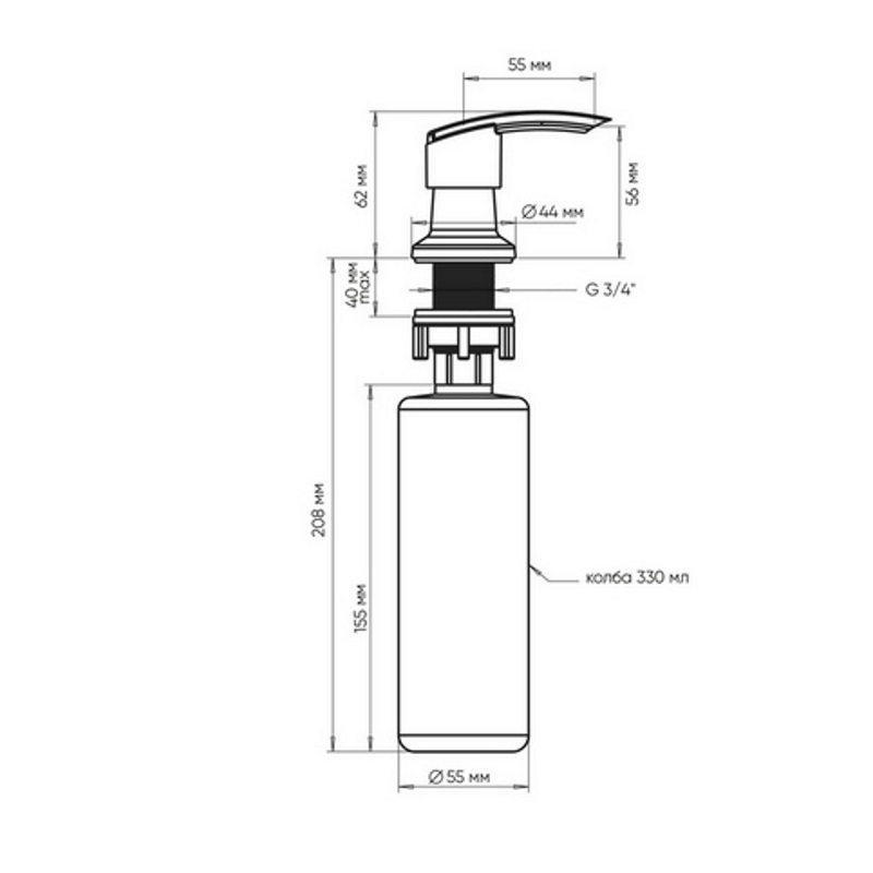Дозатор для жидких моющий средств Ulgran Classic U-02 Бежевый U-02-328 Дозатор для жидких моющий средств Ulgran Classic U-02 Бежевый U-02-328 — изображение 3
