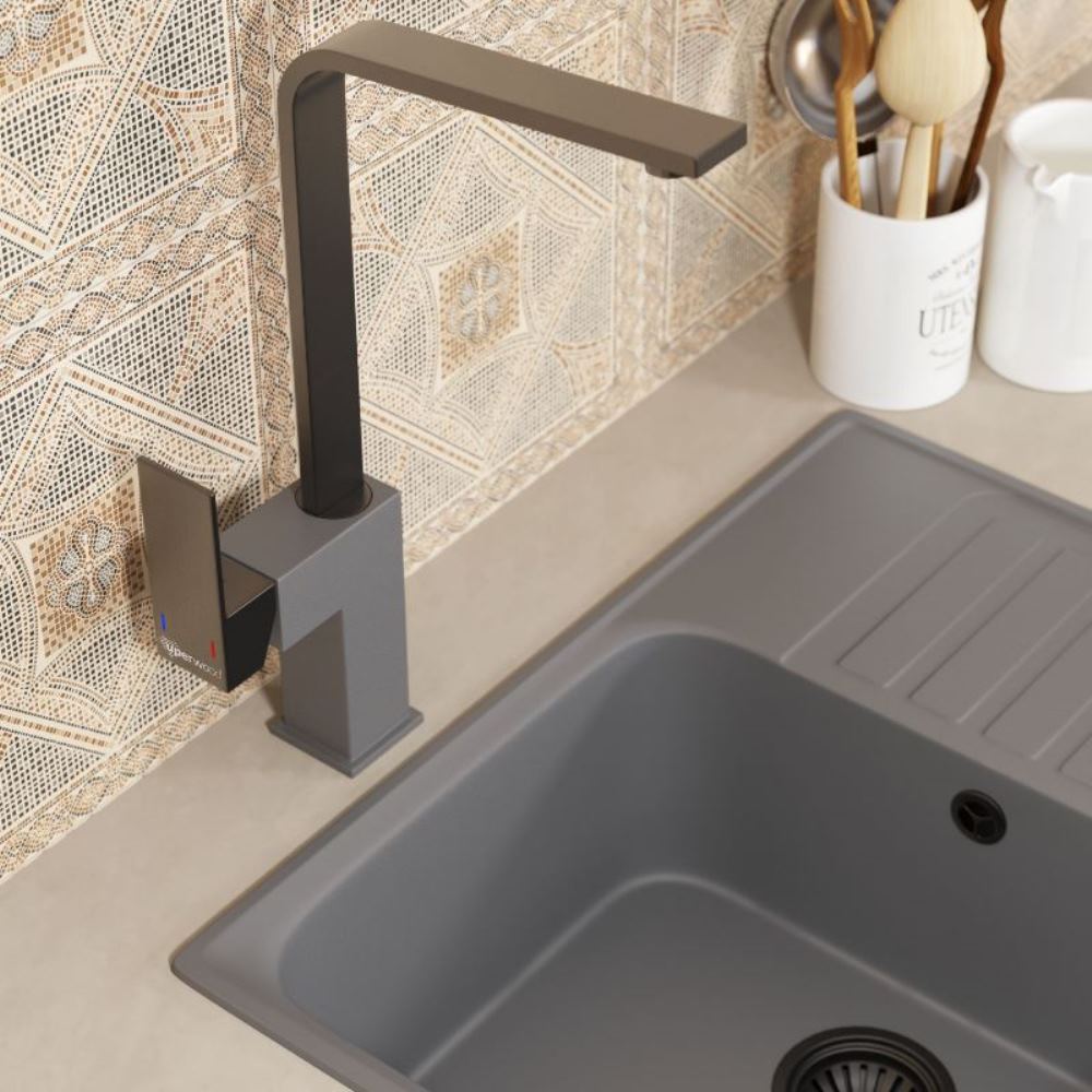 Смеситель для кухни Uperwood UPD-002 Вороненая сталь / Дым UPD-002-07 Смеситель для кухни Uperwood UPD-002 Вороненая сталь / Дым UPD-002-07 — изображение 3
