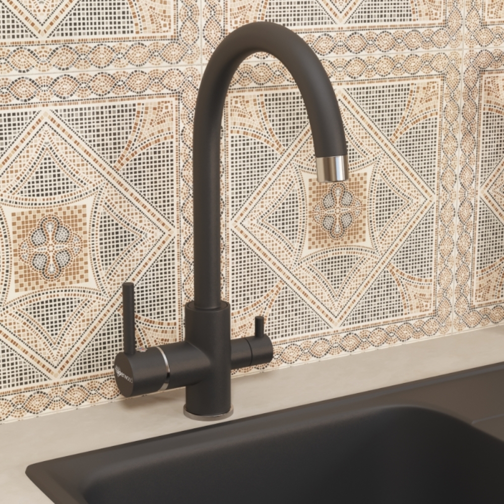 Смеситель для кухни Uperwood UPD-003 Хром / Уголь UPD-003-01 Смеситель для кухни Uperwood UPD-003 Хром / Уголь UPD-003-01 — изображение 2