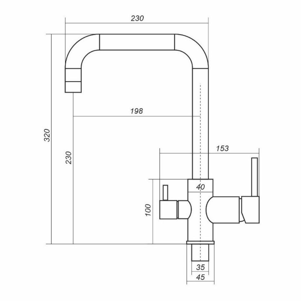 Смеситель для кухни Uperwood UPD-004 Хром / Дым UPD-004-03 Смеситель для кухни Uperwood UPD-004 Хром / Дым UPD-004-03 — изображение 4