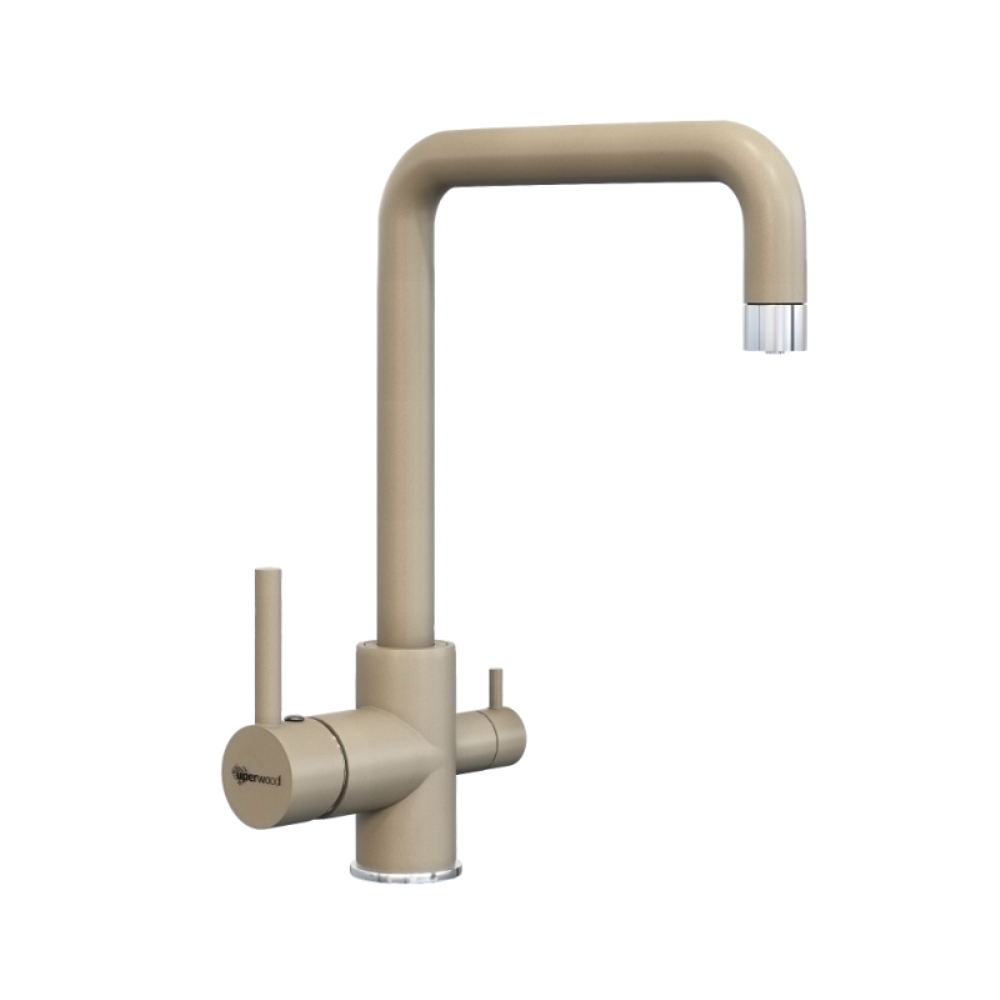 Смеситель для кухни Uperwood UPD-004 Хром / Лен UPD-004-04 Смеситель для кухни Uperwood UPD-004 Хром / Лен UPD-004-04