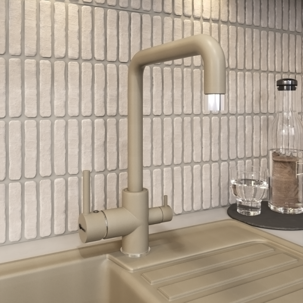 Смеситель для кухни Uperwood UPD-004 Хром / Лен UPD-004-04 Смеситель для кухни Uperwood UPD-004 Хром / Лен UPD-004-04 — изображение 2