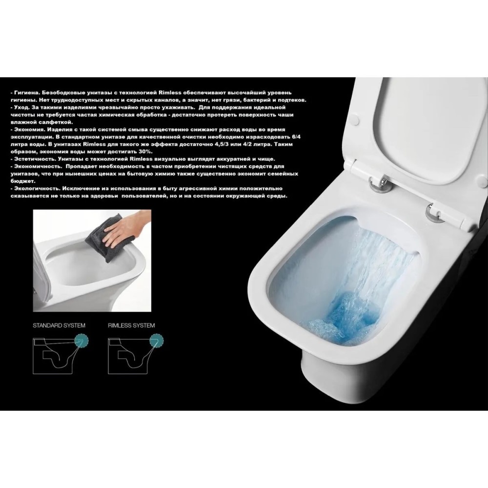 Унитаз подвесной Mirsant Pandora Белый глянцевый УТ000016185 Унитаз подвесной Mirsant Pandora Белый глянцевый УТ000016185 — изображение 3