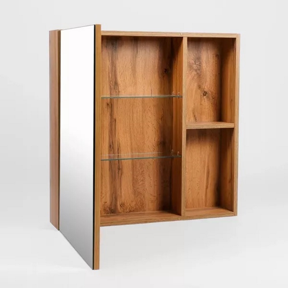 Шкаф зеркальный Viant Бостон 60 Дуб Вотан VBOS60-ZSH Шкаф зеркальный Viant Бостон 60 Дуб Вотан VBOS60-ZSH — изображение 2