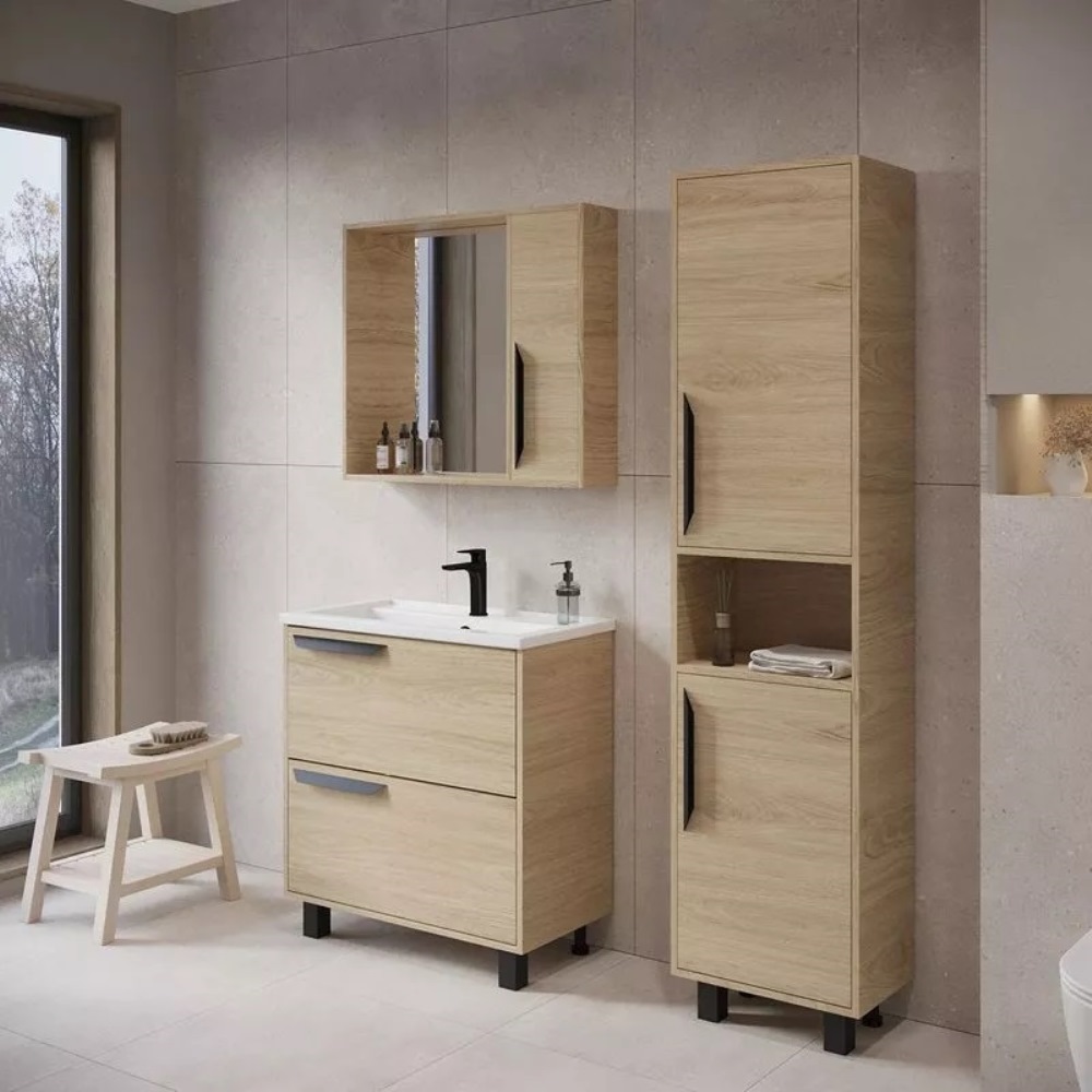 Тумба напольная Viant Кёльн 82 с раковиной Фостер Дерево светлое VKEL80FOSD-T2Y Тумба напольная Viant Кёльн 82 с раковиной Фостер Дерево светлое VKEL80FOSD-T2Y — изображение 4