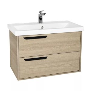 Тумба подвесная Viant Кёльн 82 с раковиной Фостер Дерево светлое VKEL80FOSD-T2YP