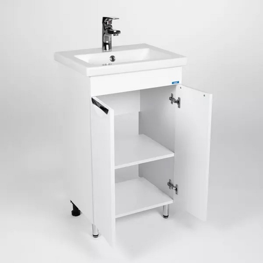 Тумба напольная Viant Лима 50 с раковиной Como Белый VLIM50CO-T2ST Тумба напольная Viant Лима 50 с раковиной Como Белый VLIM50CO-T2ST — изображение 2