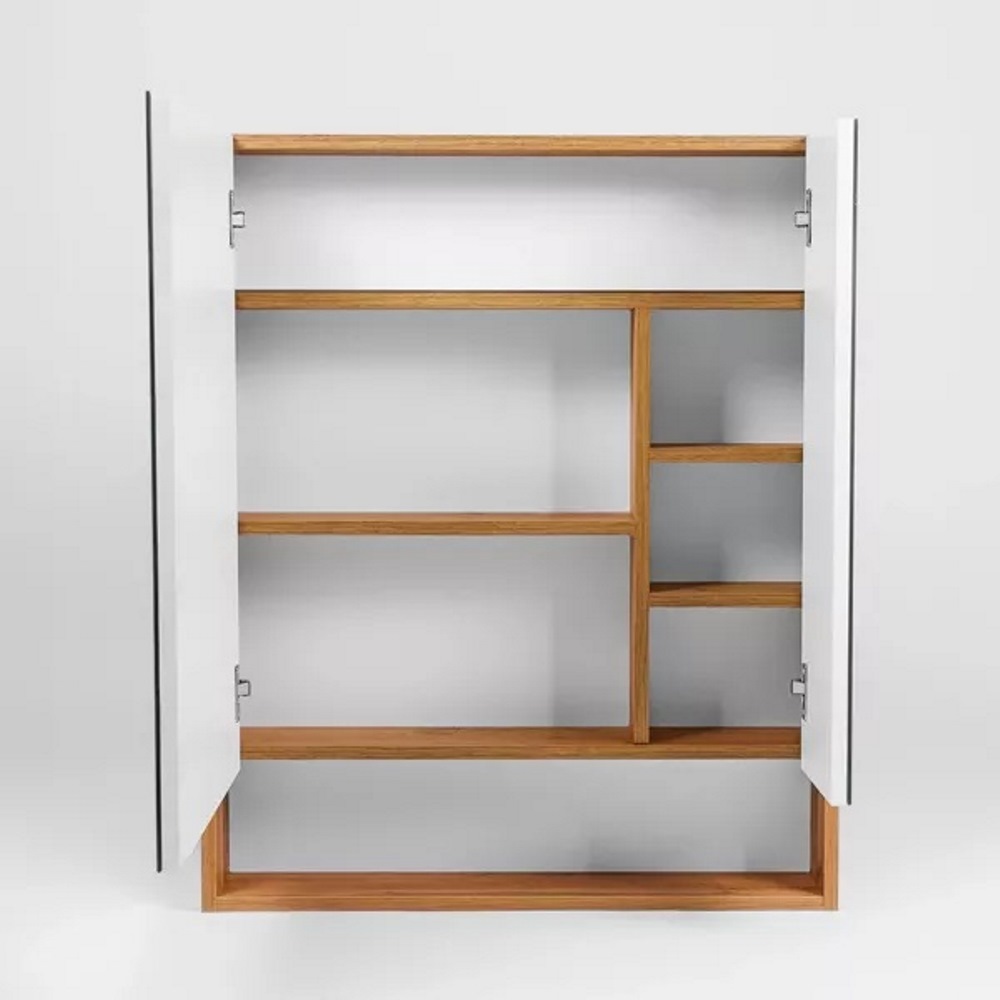 Шкаф зеркальный Viant Мальта 60 Белый / Дуб Вотан VMAL60-ZSH Шкаф зеркальный Viant Мальта 60 Белый / Дуб Вотан VMAL60-ZSH — изображение 2