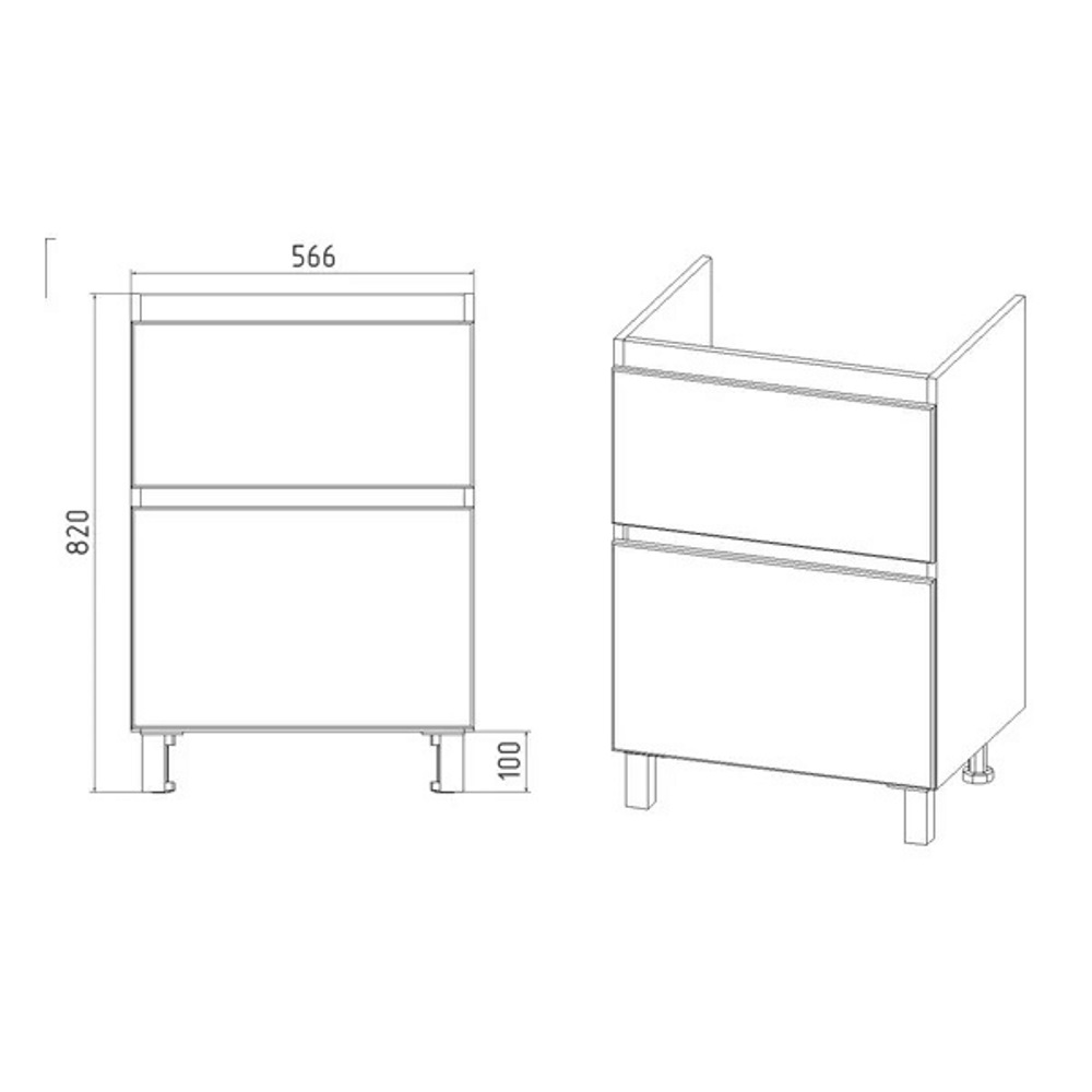 Тумба напольная Viant Мальта 60 с раковиной Como Белый / Дуб Вотан VMAL60CO-T2Y Тумба напольная Viant Мальта 60 с раковиной Como Белый / Дуб Вотан VMAL60CO-T2Y — изображение 3