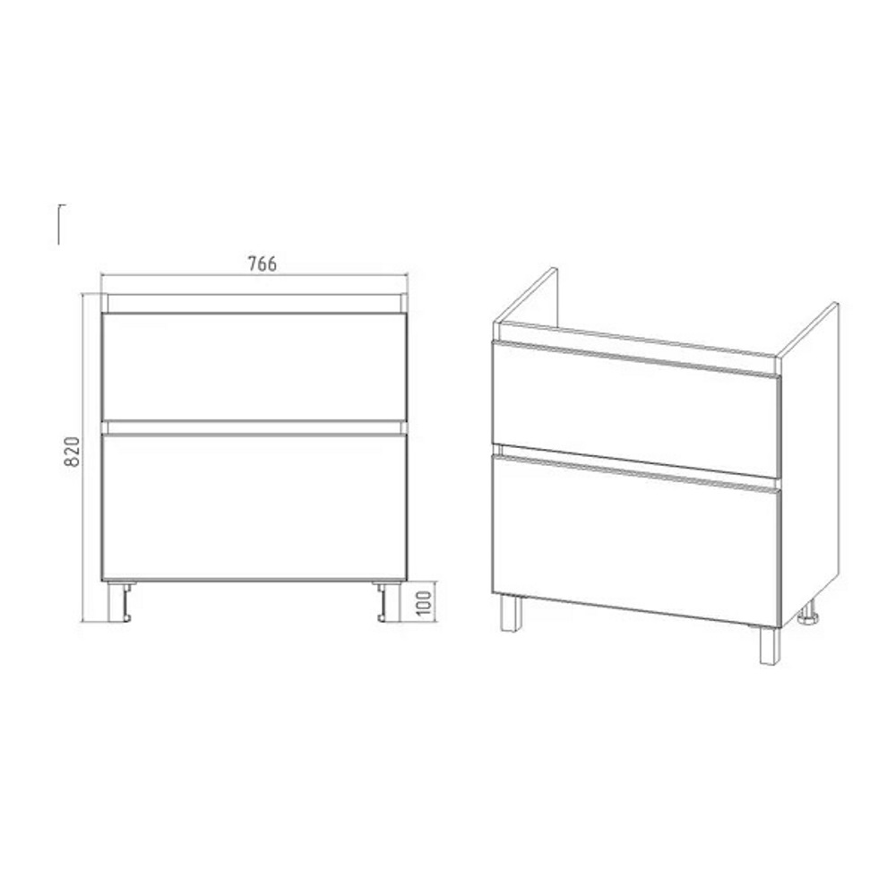 Тумба напольная Viant Мальта 80 с раковиной Como Белый / Дуб Вотан VMAL80CO-T2Y Тумба напольная Viant Мальта 80 с раковиной Como Белый / Дуб Вотан VMAL80CO-T2Y — изображение 3