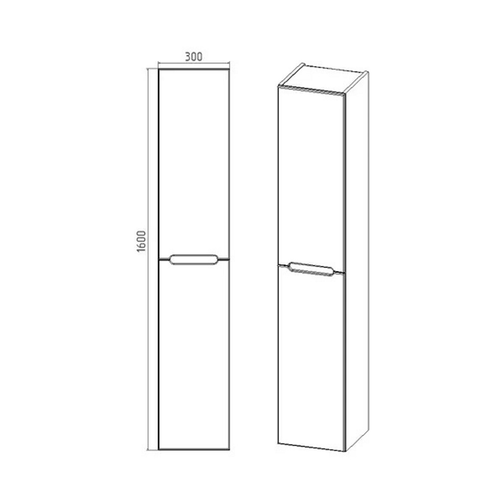 Пенал подвесной Viant Марсель 30 Белый VMAR300-PEN Пенал подвесной Viant Марсель 30 Белый VMAR300-PEN — изображение 3